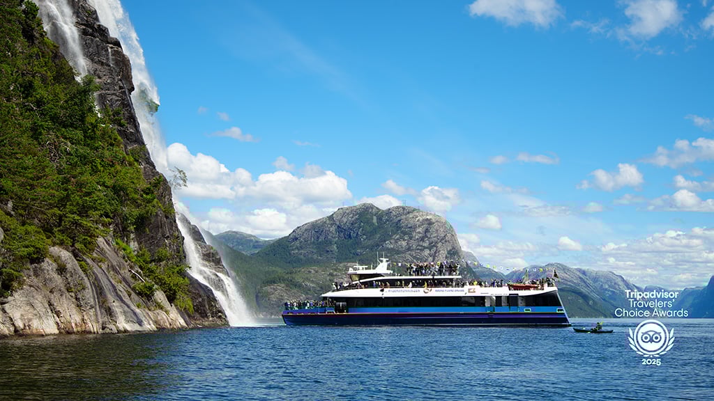 Fjord cruise to Lysefjord and Preikestolen
