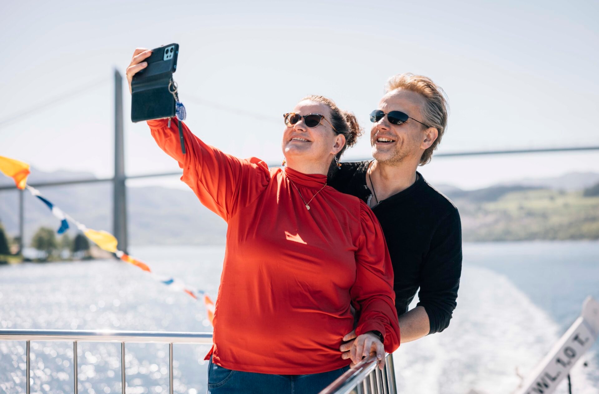 Selfie outside on deck, Fjord cruise to Lysefjord & Preikestolen
