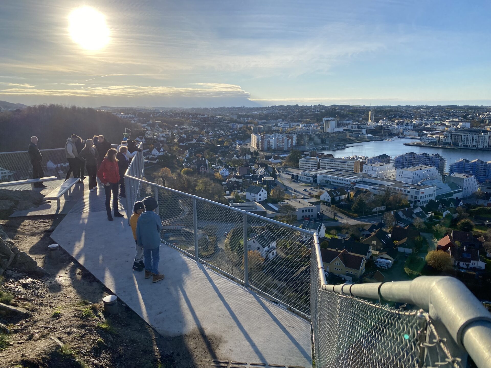 View over Sandnes and the Gandsfjord from Hana viewpoint